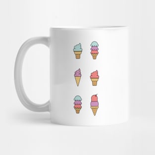 Summer Ice Cream Cone Pattern Mug